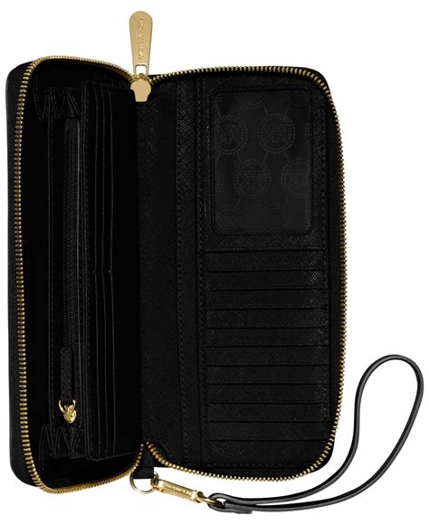 michael kors travel continental wallet black|Michael Kors continental wallet outlet.